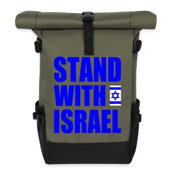 Stand with israel - Roll Top Backpack - olive/black - Front