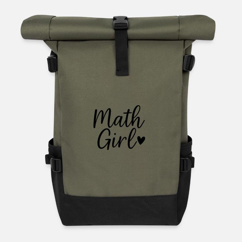 mathGirl - Rolltop Rucksack - Olive/Schwarz