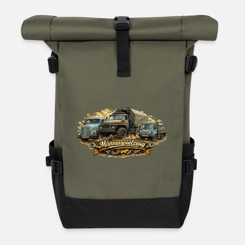 Maennerspielzeug - Rolltop Rucksack - Olive/Schwarz