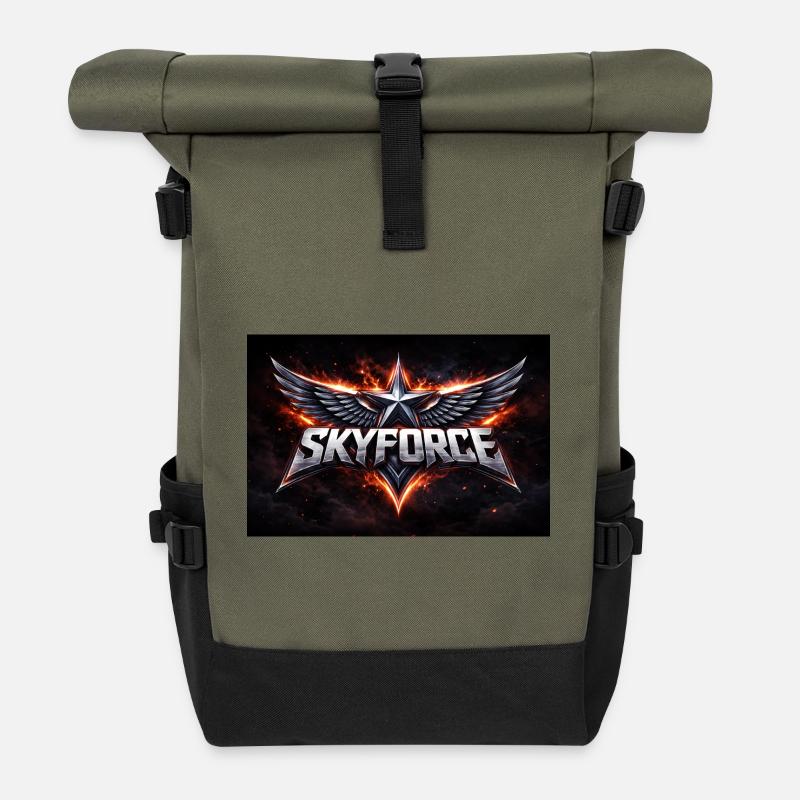 SKYFORCE - Rolltop Rucksack - Olive/Schwarz