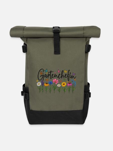 Gartenchefin - Rolltop Rucksack - Olive/Schwarz