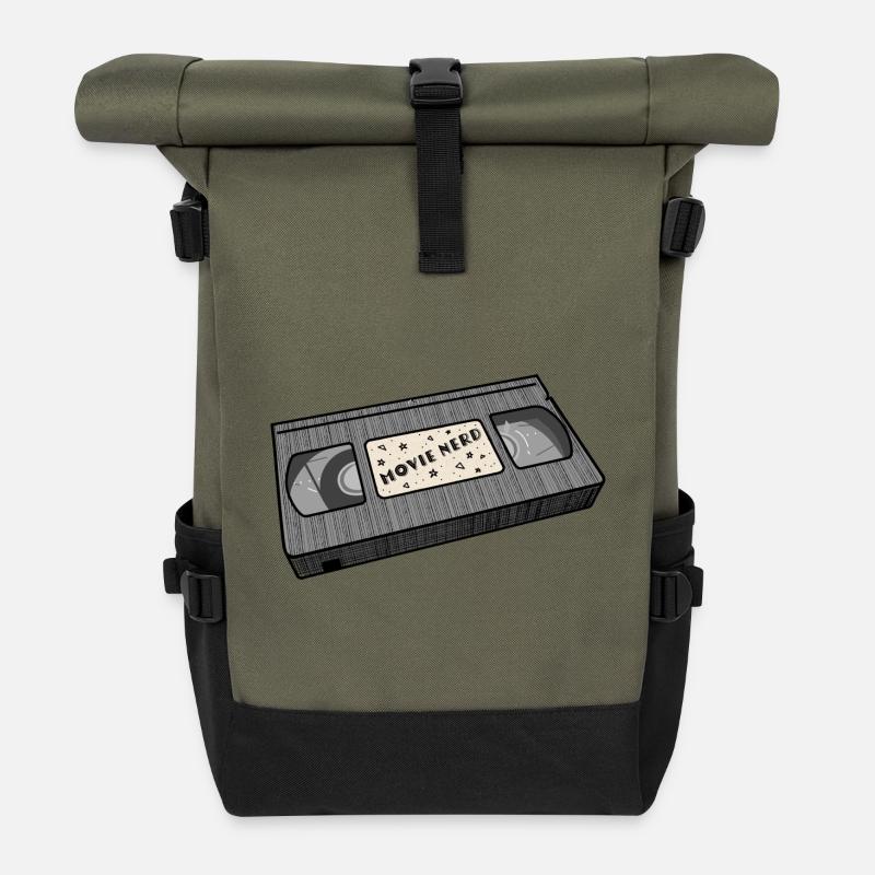 Nerd de cinéma - Sac à dos roll top - olive/noir