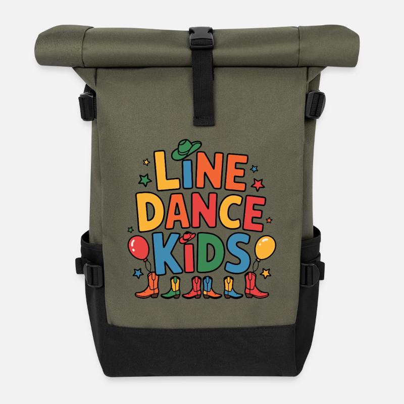 Line Dance Børn Dans Linedance Børn - Rolltop-rygsæk - oliven/sort