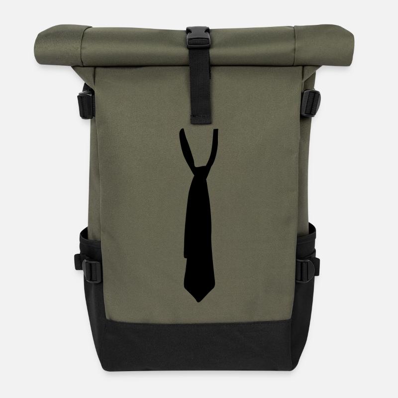 Krawatte - Rolltop Rucksack - Olive/Schwarz
