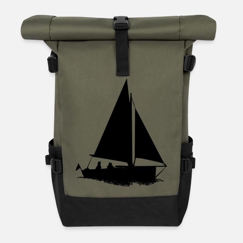 Segelboot - Rolltop Rucksack - Olive/Schwarz