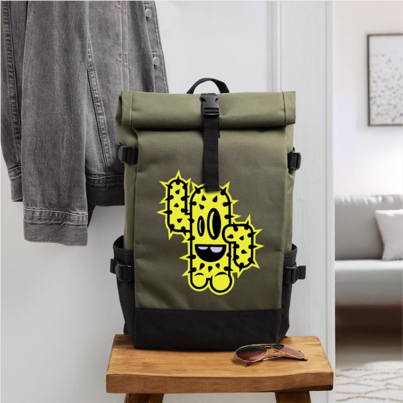 cactus high five comic Roll Top Backpack