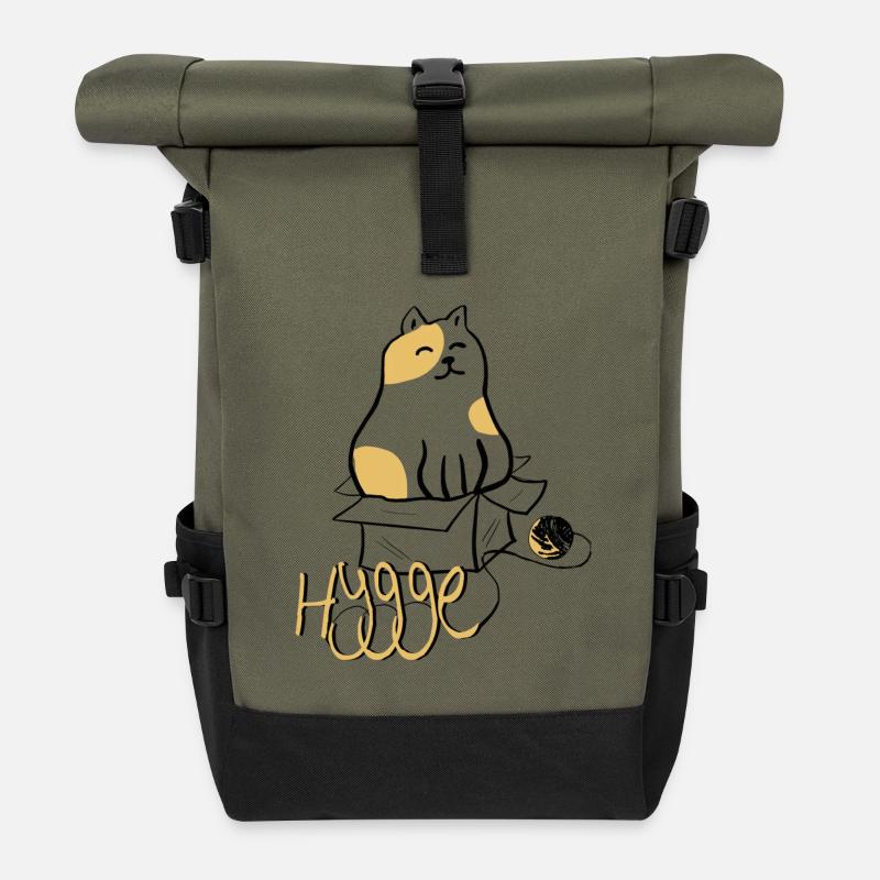 hygge - Sac à dos roll top - olive/noir