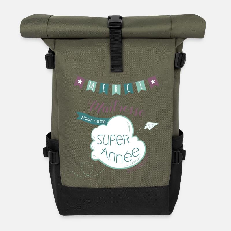 Thank you Mistress for this Great Year! - Roll Top Backpack - olive/black