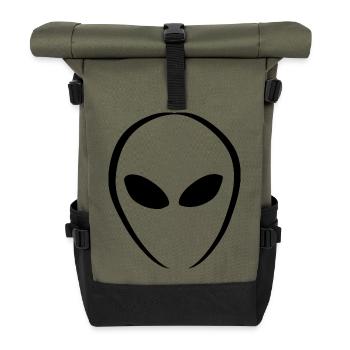 Aliens Alien Head - Roll Top Backpack - olive/black - Front