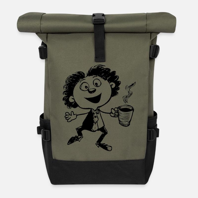 Heiße Tasse - Rolltop Rucksack - Olive/Schwarz