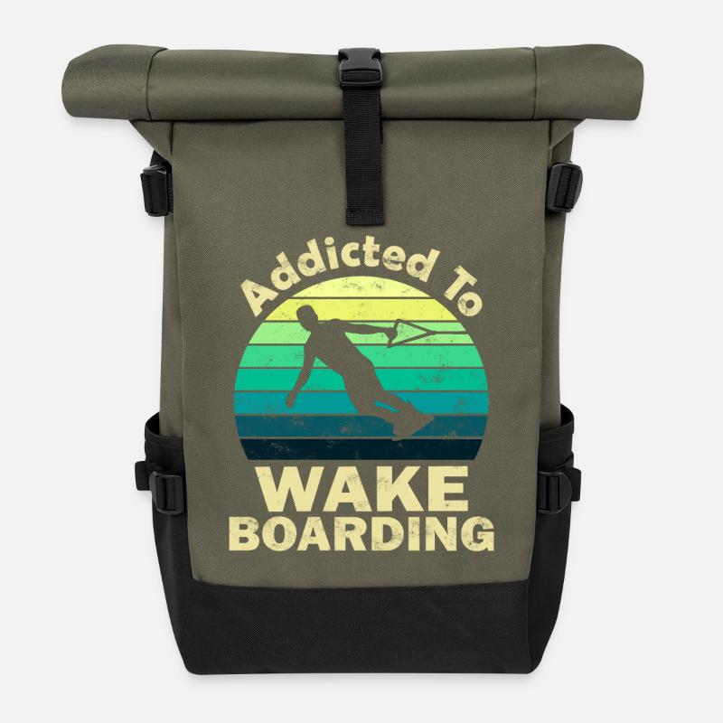 Wakeboard - Rolltop Rucksack - Olive/Schwarz
