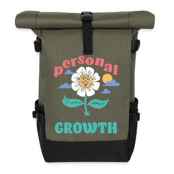 Persönliches Wachstum Daisy - Rolltop Rucksack - Olive/Schwarz - Vorne