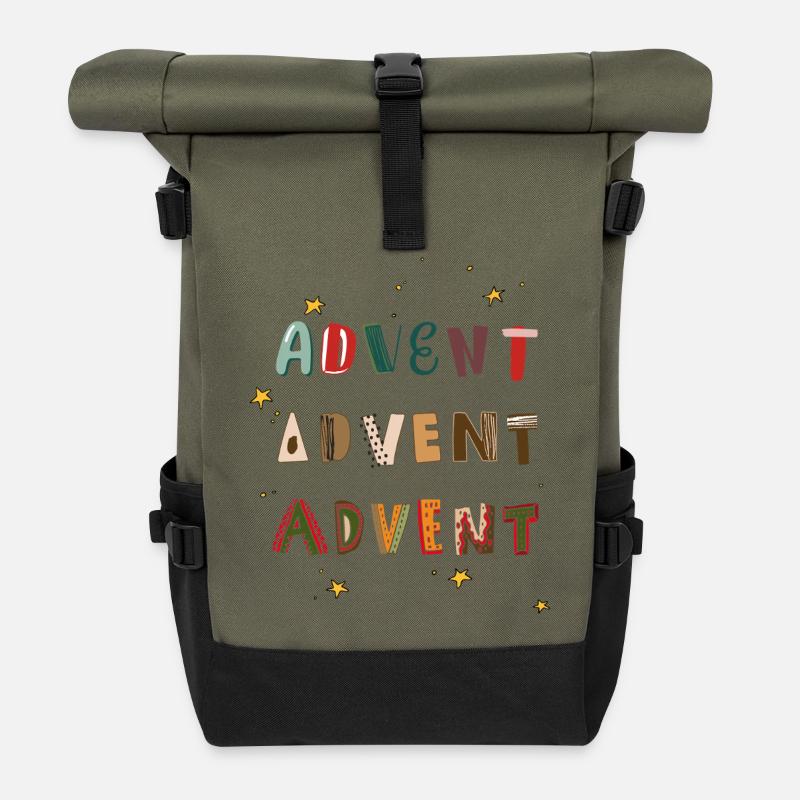 Advent Advent - Rolltop Rucksack - Olive/Schwarz