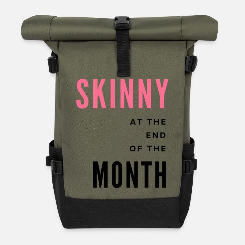 Rosa Dünn - Rolltop Rucksack - Olive/Schwarz