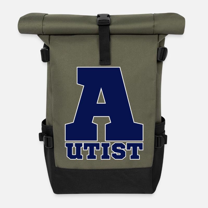 Autist - Rolltop Rucksack - Olive/Schwarz