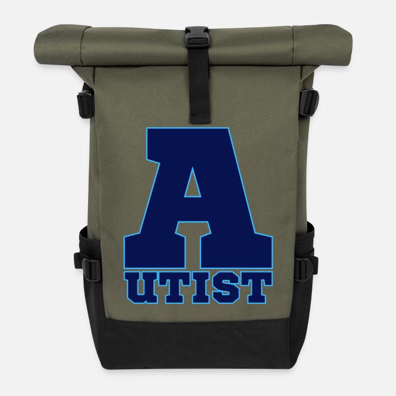 Autist - Rolltop Rucksack - Olive/Schwarz