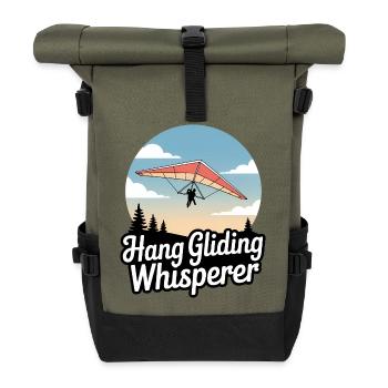 Drachenflieger Hängegleiter Luftsport Enthusiasten - Rolltop Rucksack - Olive/Schwarz - Vorne