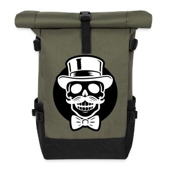 Bräutigam Skelett - Rolltop Rucksack - Olive/Schwarz - Vorne