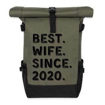 Best Wife Since 2020 Cadeau Anniversaire 6 Ans - Sac à dos roll top - olive/noir - Devant