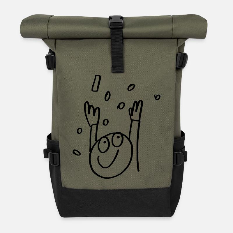 LetsCelebrate - Rolltop Rucksack - Olive/Schwarz
