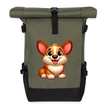 Corgi 13 - Rolltop Rucksack - Olive/Schwarz - Vorne