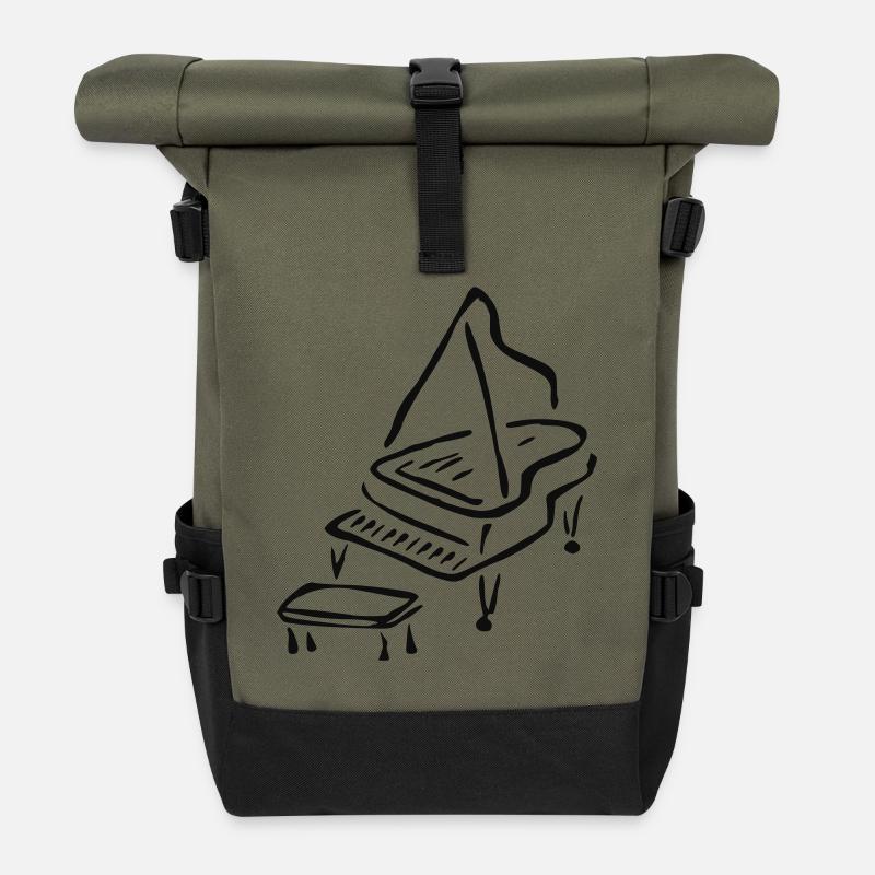 klavier - Rolltop Rucksack - Olive/Schwarz