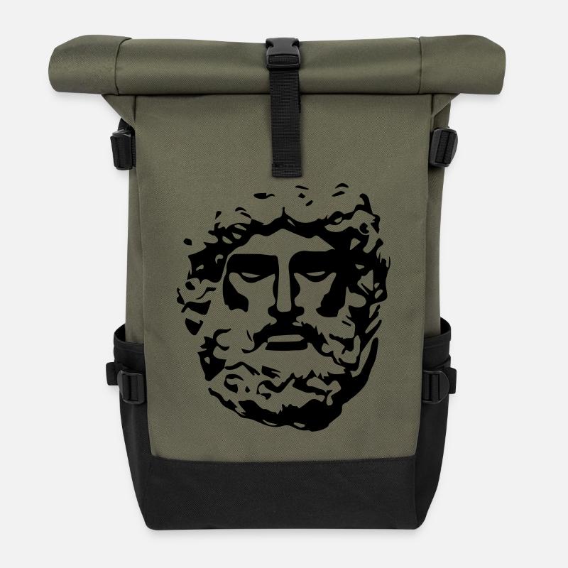 Antique - Sac à dos roll top - olive/noir