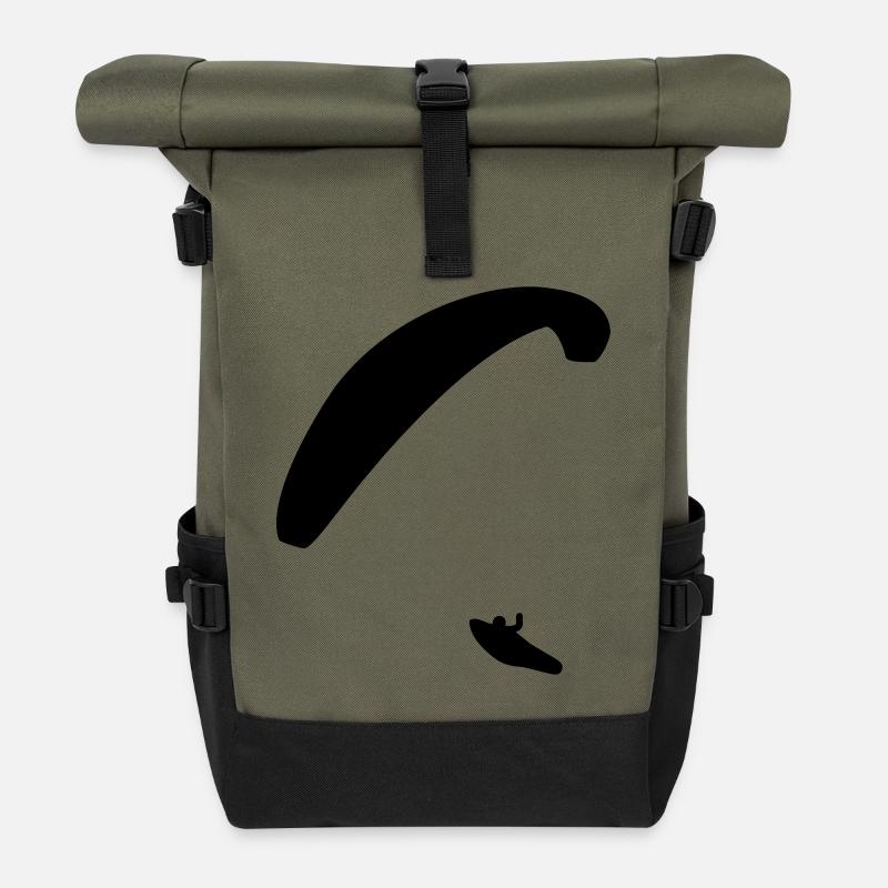 Gleitschirm Paragleiter - Rolltop Rucksack - Olive/Schwarz