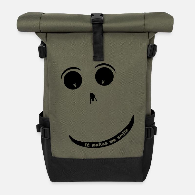 Paraglider Smiley - Sac à dos roll top - olive/noir