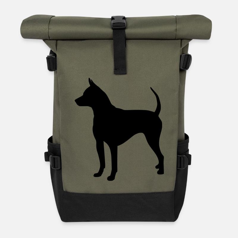 Ridgeback thaïlandais - races de chien de T-shirt - Sac à dos roll top - olive/noir