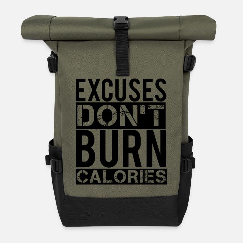 Excuses - Rolltop Rucksack - Olive/Schwarz
