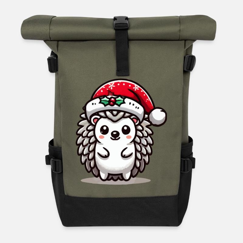 Igel - Rolltop Rucksack - Olive/Schwarz