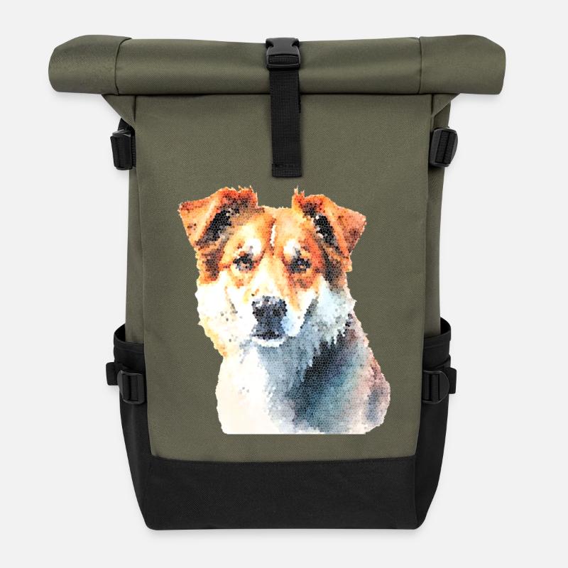 Treuer Hund - Rolltop Rucksack - Olive/Schwarz