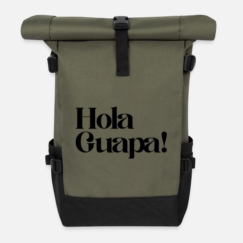 Hola Guapa! - Rolltop Rucksack - Olive/Schwarz