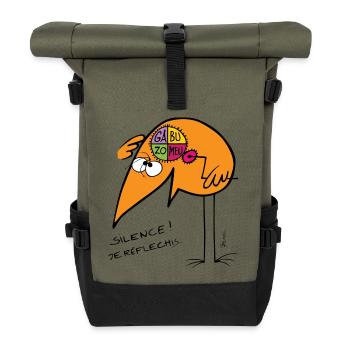I thought Silence - Roll Top Backpack - olive/black - Front