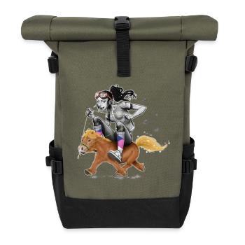 Ponymädchen V2 - 2022 - Rolltop Rucksack - Olive/Schwarz - Vorne