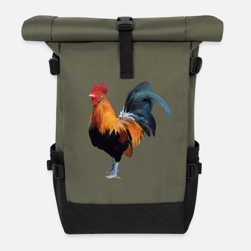 Huhn - Rolltop Rucksack - Olive/Schwarz