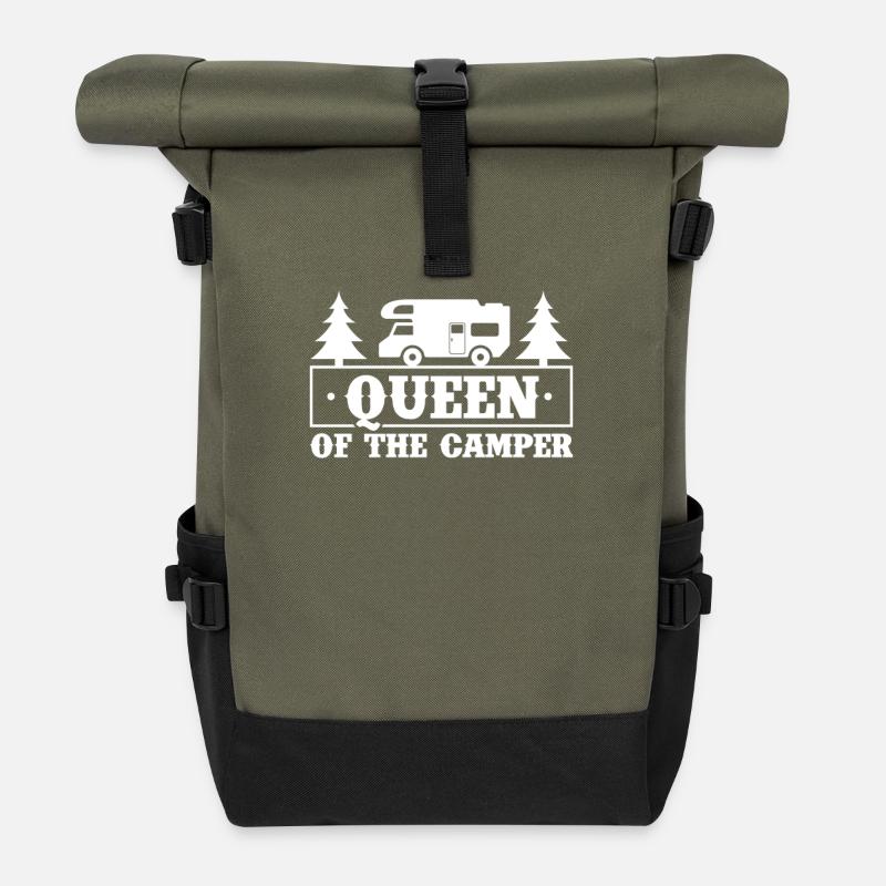 Königin Camper - Rolltop Rucksack - Olive/Schwarz