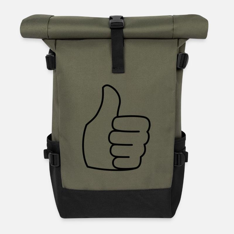 daumen hoch - Rolltop Rucksack - Olive/Schwarz