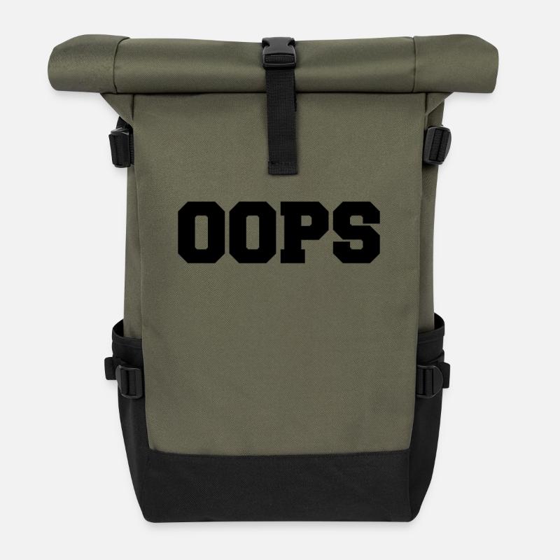 oops - Rolltop Rucksack - Olive/Schwarz