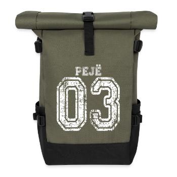 Peja, Peje 03 as a Kosovo Albanian gift - Roll Top Backpack - olive/black - Front