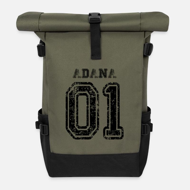01 Adana Turkish license plate as a gift - Roll Top Backpack - olive/black