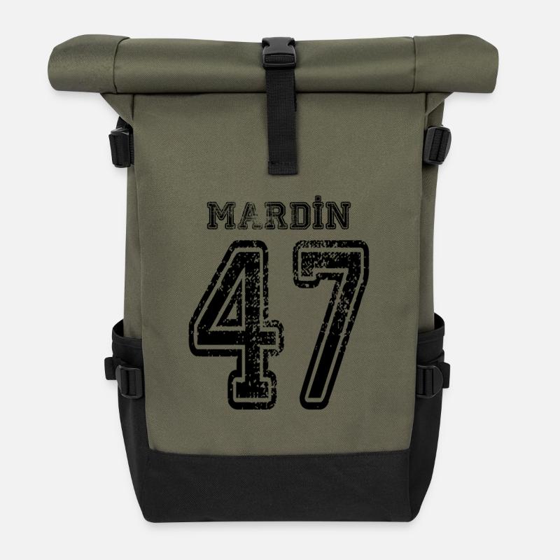 47 Mardin plaque d'immatriculation turque comme un cadeau - Sac à dos roll top - olive/noir