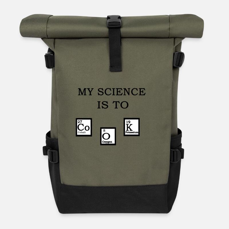 science cook - Roll Top Backpack - olive/black