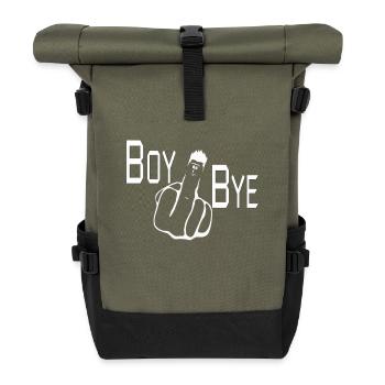 JUNGE BY - Rolltop Rucksack - Olive/Schwarz - Vorne