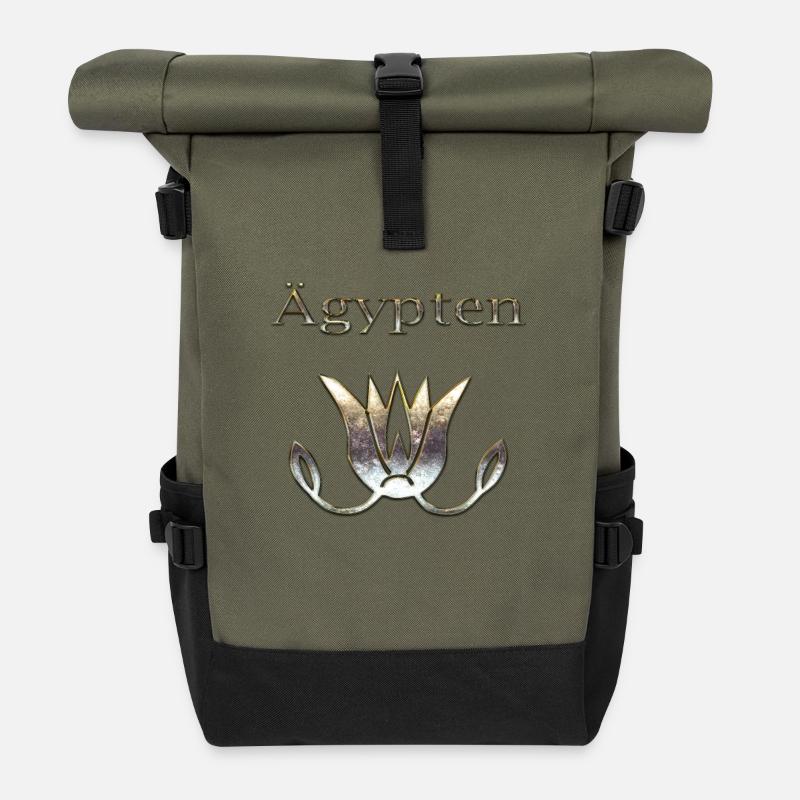 Ägypten 42 - Rolltop Rucksack - Olive/Schwarz