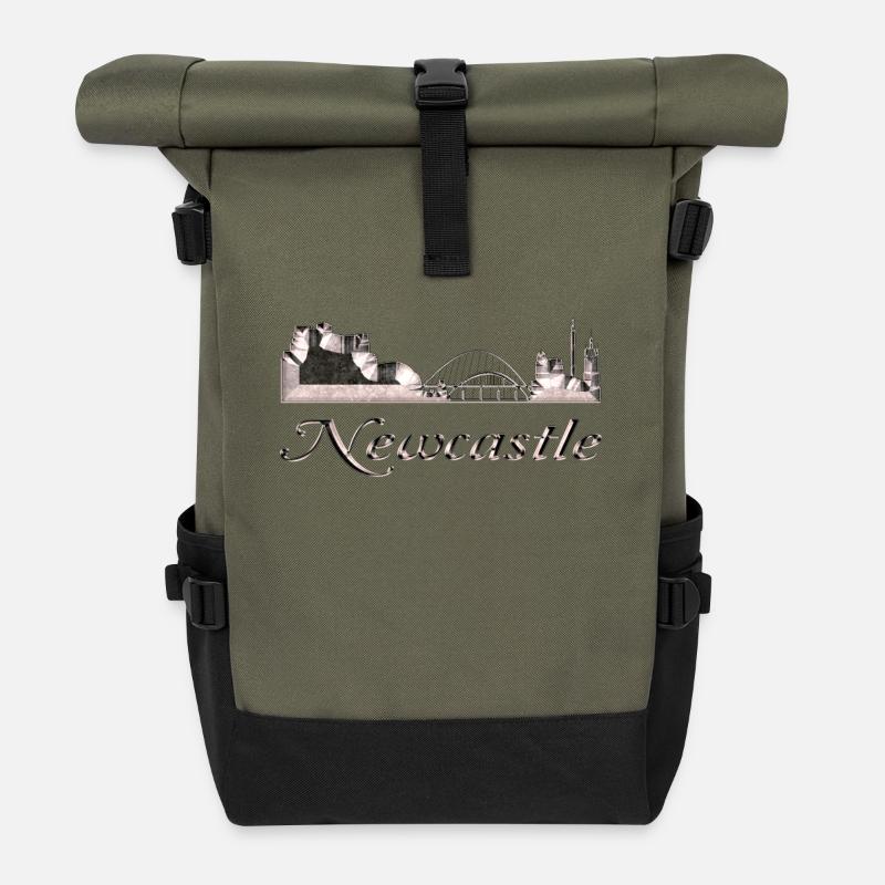 Newcastle - Roll Top Backpack - olive/black