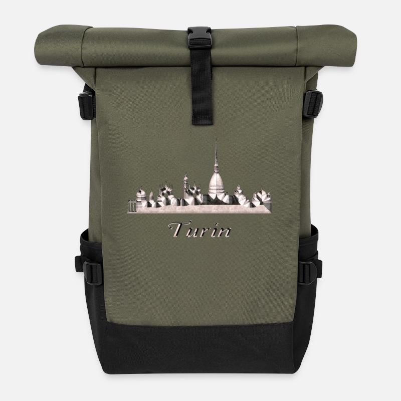 Turin - Sac à dos roll top - olive/noir