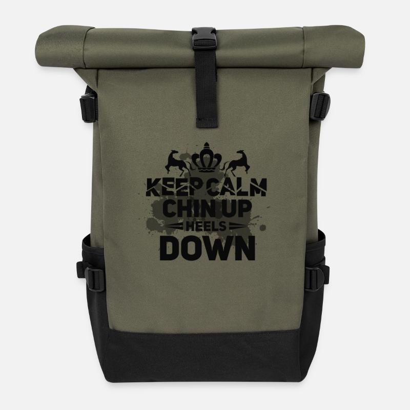 Pferd - Rolltop Rucksack - Olive/Schwarz