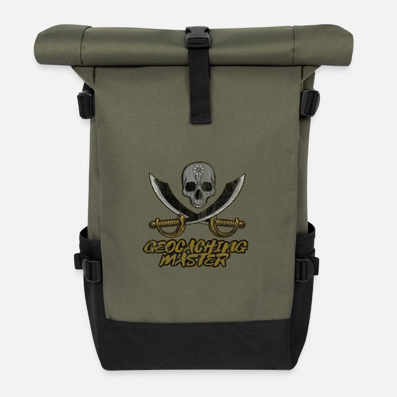 Geocaching - Rolltop Rucksack - Olive/Schwarz